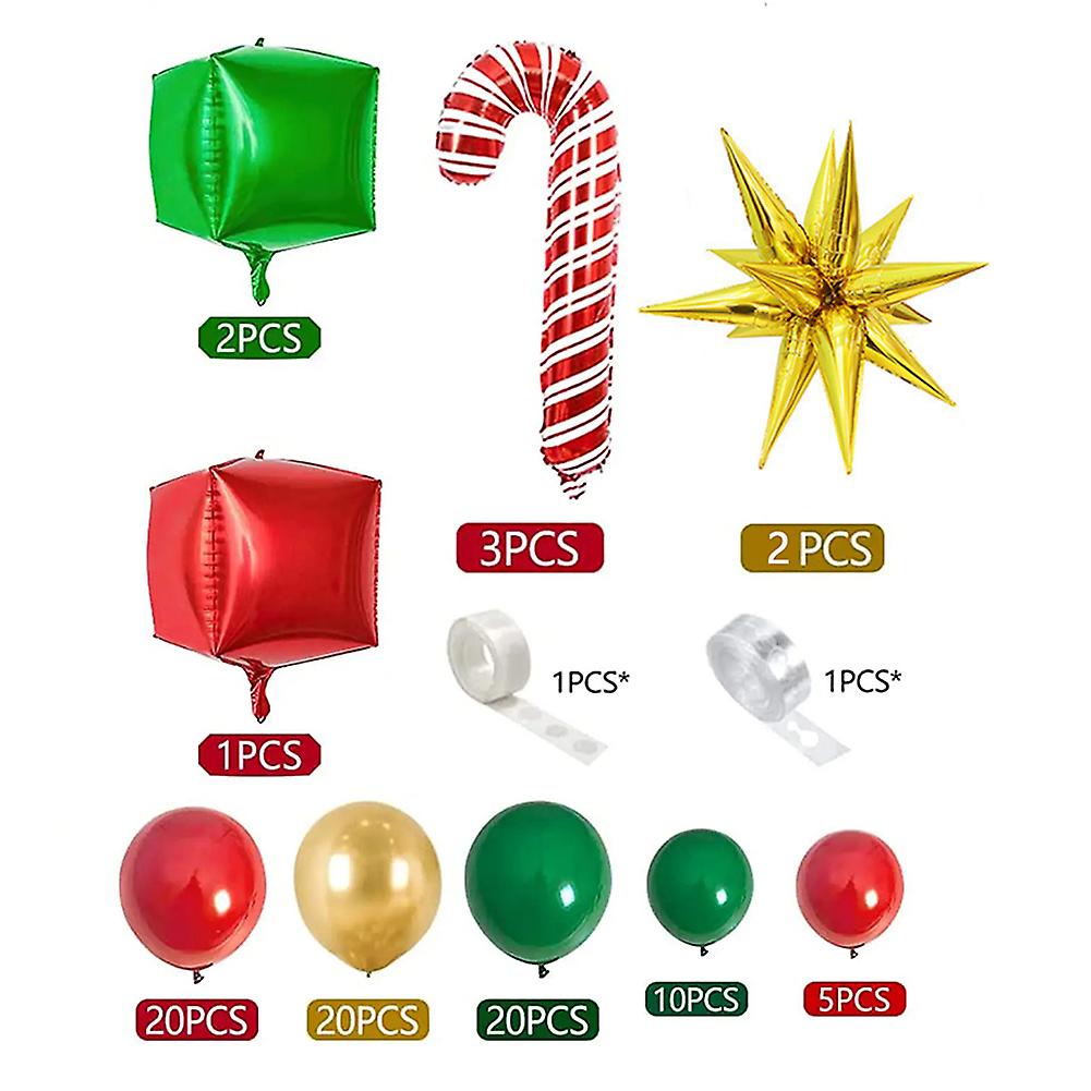Fashionable Cartoon Christmas Balloons Garland Set Multi-Purpose Home Decorative Tool for Xmas Party
