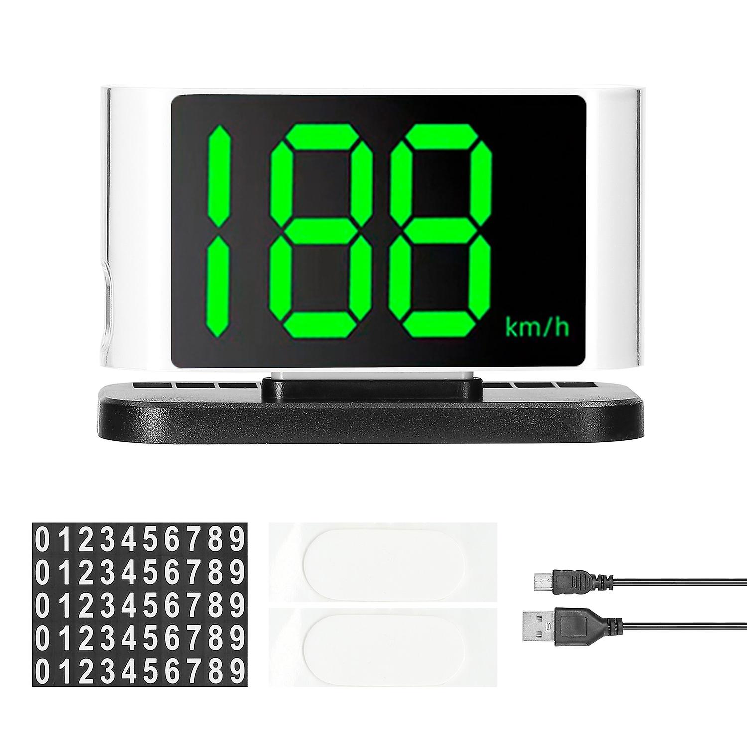 Car Headup Display GPS Digital Speedometer with LED Large Font Display Phone Number Display Area for