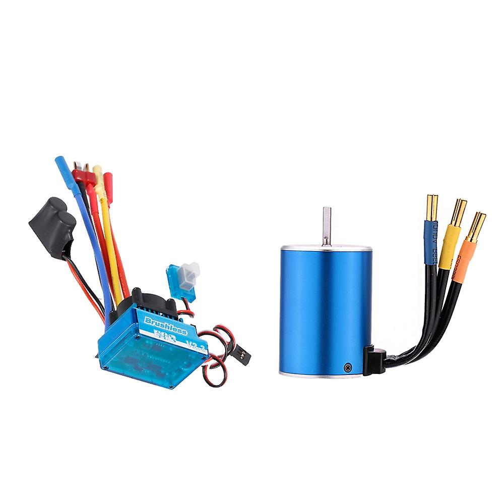 3650 3100KV/4P Sensorless Brushless Motor with 60A Brushless ESC(Electric Speed Controller)for 1/10