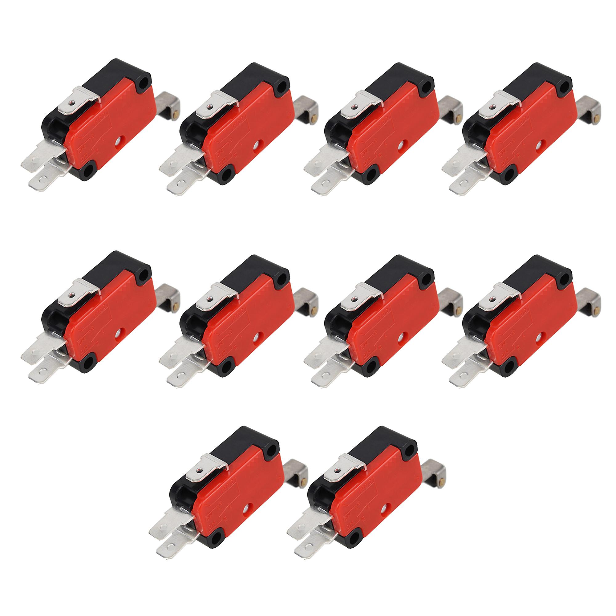 10Pcs Micro Limit Switch NO NC Replacement for V-156-1C25 AC 250V 15A