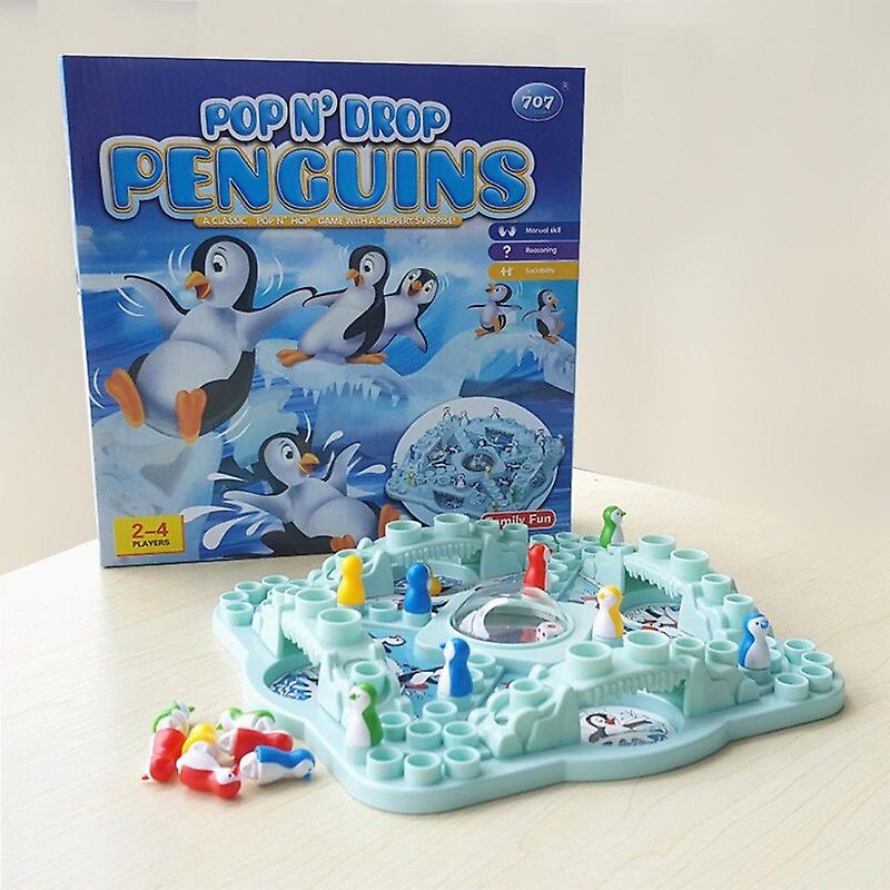 Penguin Flying Chess Board Game Toys 2-4 Players Jumping Chess Dice Parent-children Interactive Table Games Educational Toys