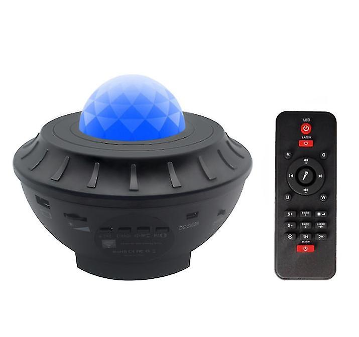 Schwarz Led Galaxie Sternenprojektor Nachtlicht Stern Projektionslampe Bluetooth USB Az13660