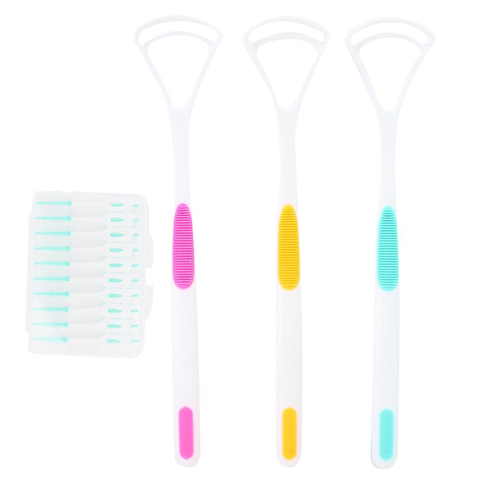 Ensemble de brosses interdentaires, gratte-langue, soins bucco-dentaires, nettoyage en profondeur des dents, outil d'élimination des taches