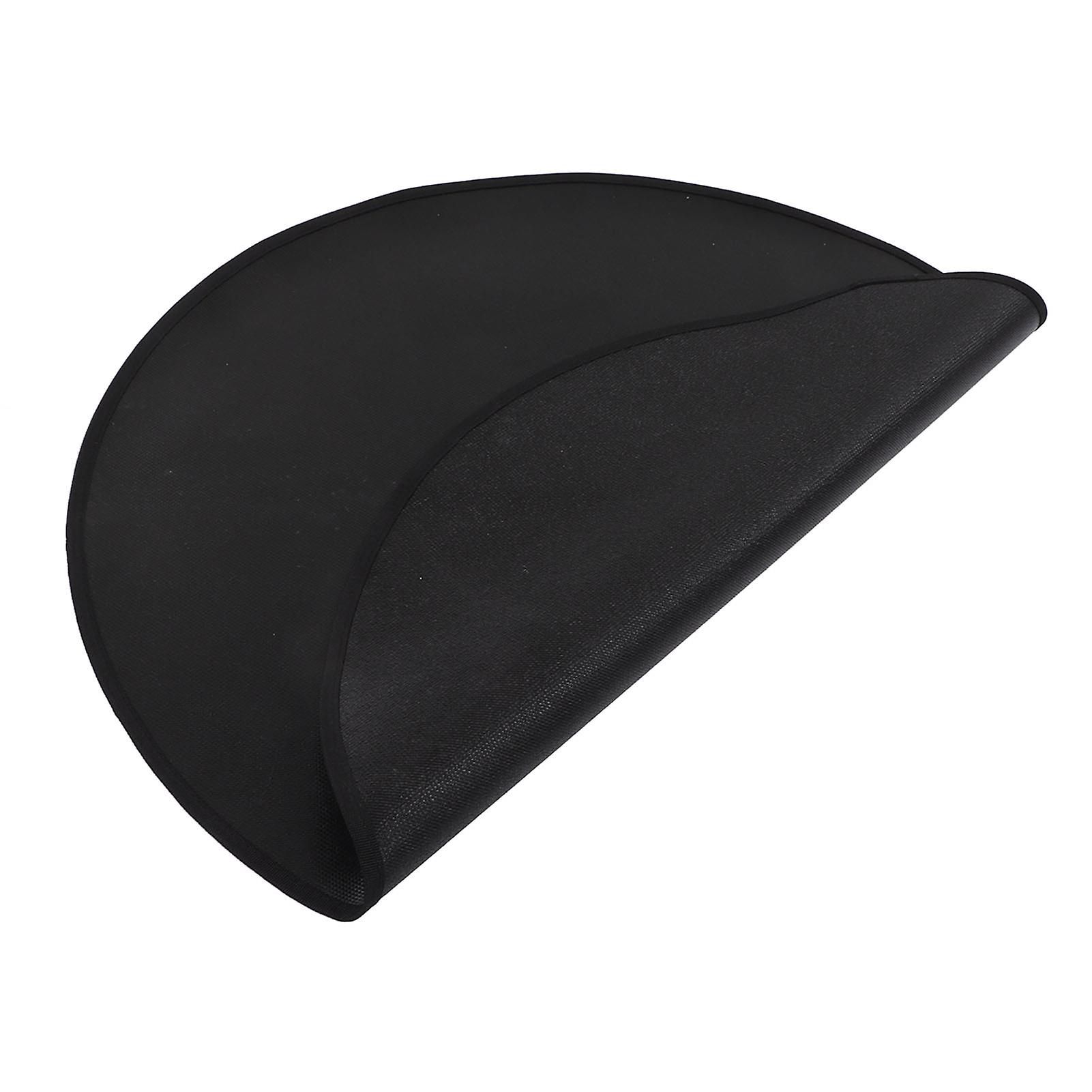 Grill Mat High Temperature Resistance Fireproof Washable Reusable Round BBQ Mat Black(36inch,Diameter:92cm)