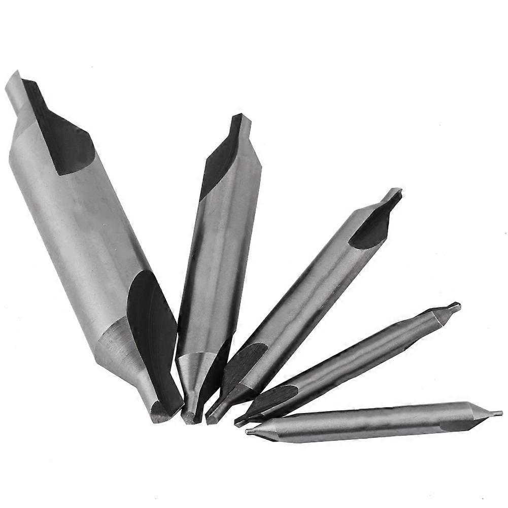 10pc 1mm-5mm HSS Center Drill Set 60° Double Ended Countersink