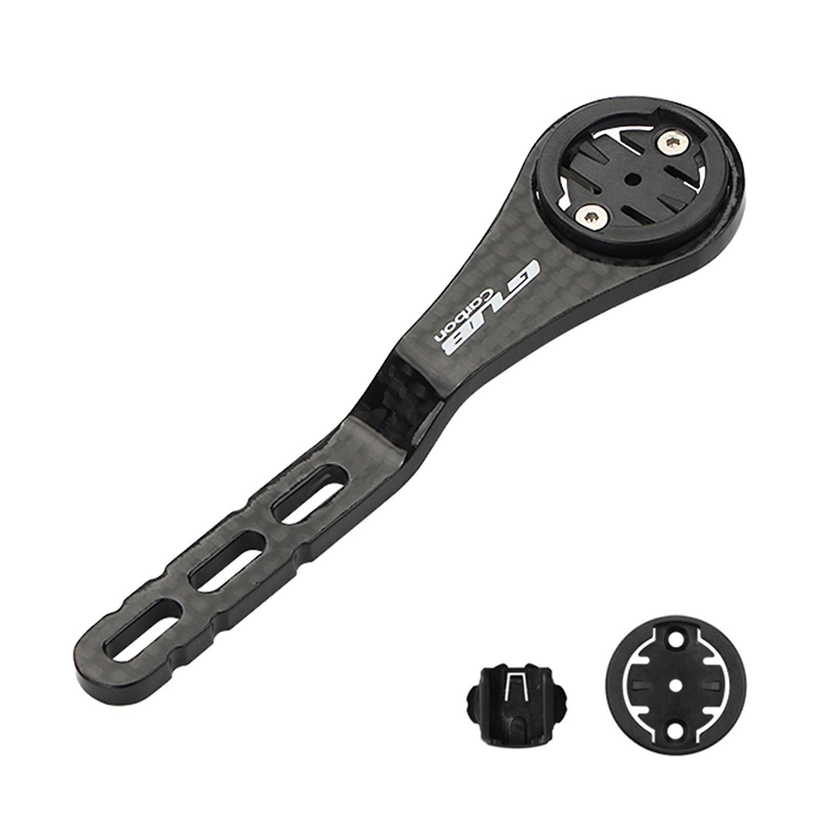 Bike Computer Mount Handle Carbon Fiber Integrated Bent Lightweight for GARMIN Cat Eye Bryton