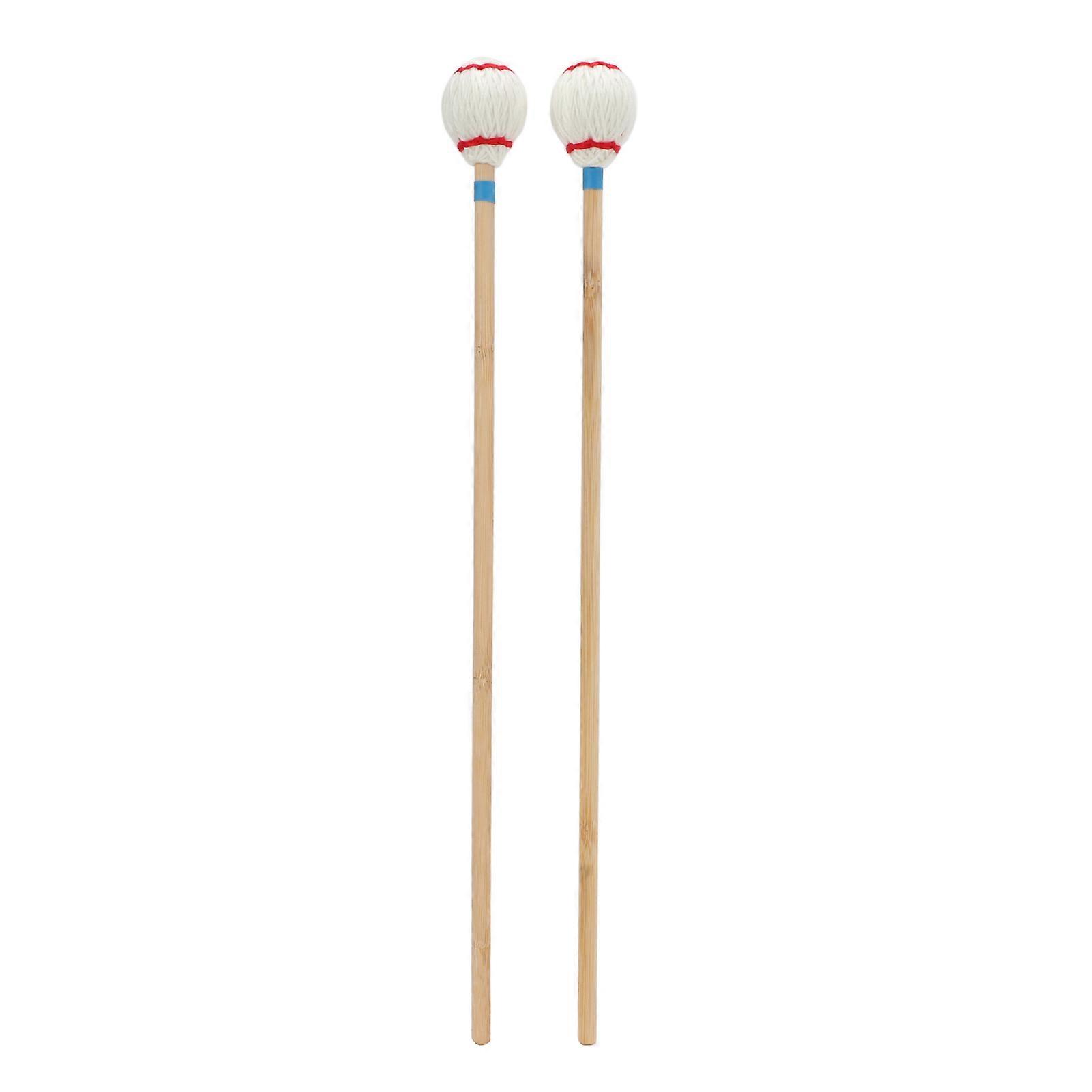 Set of 2 wire marimba mallets, soft and comfortable handle, medium hard heads, for playing an instrument