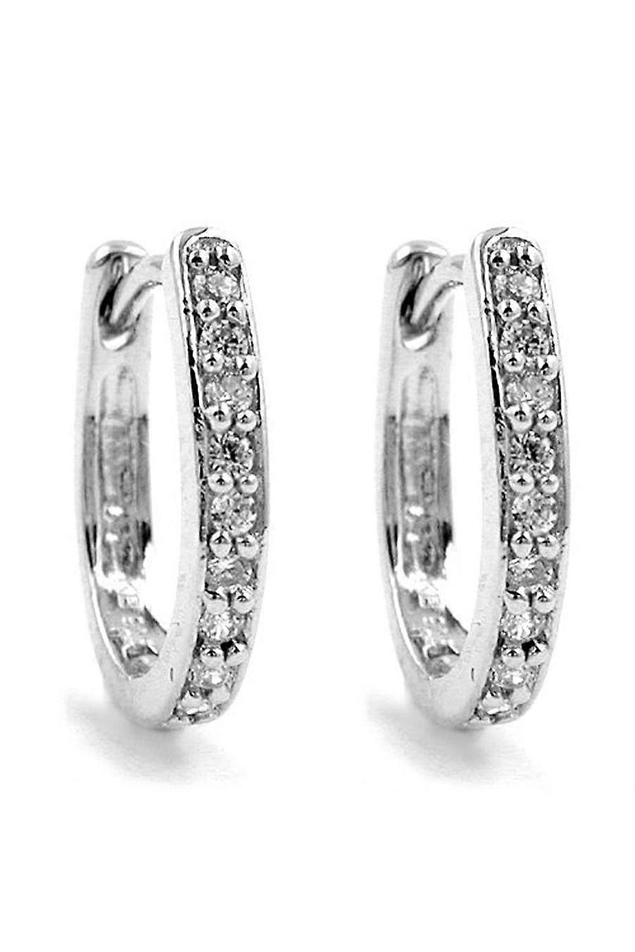 Hoop Earrings Zirconias Silver 925 - Gl90756