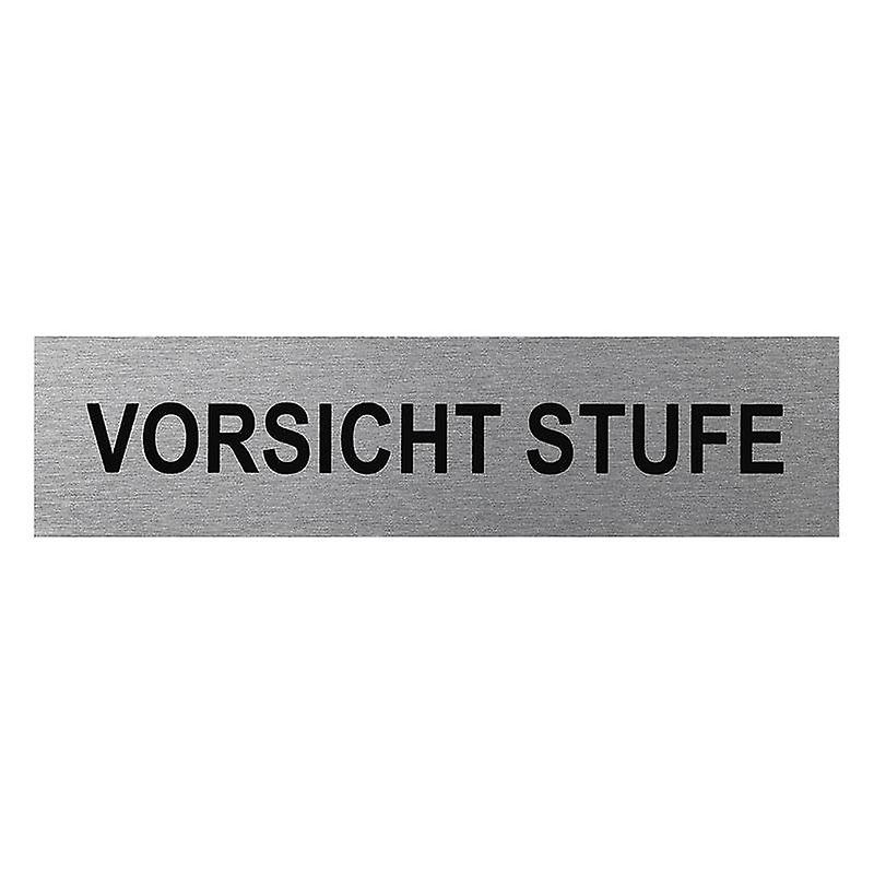 Aluminium door sign " Vorsicht Stufe " 160x40mm
