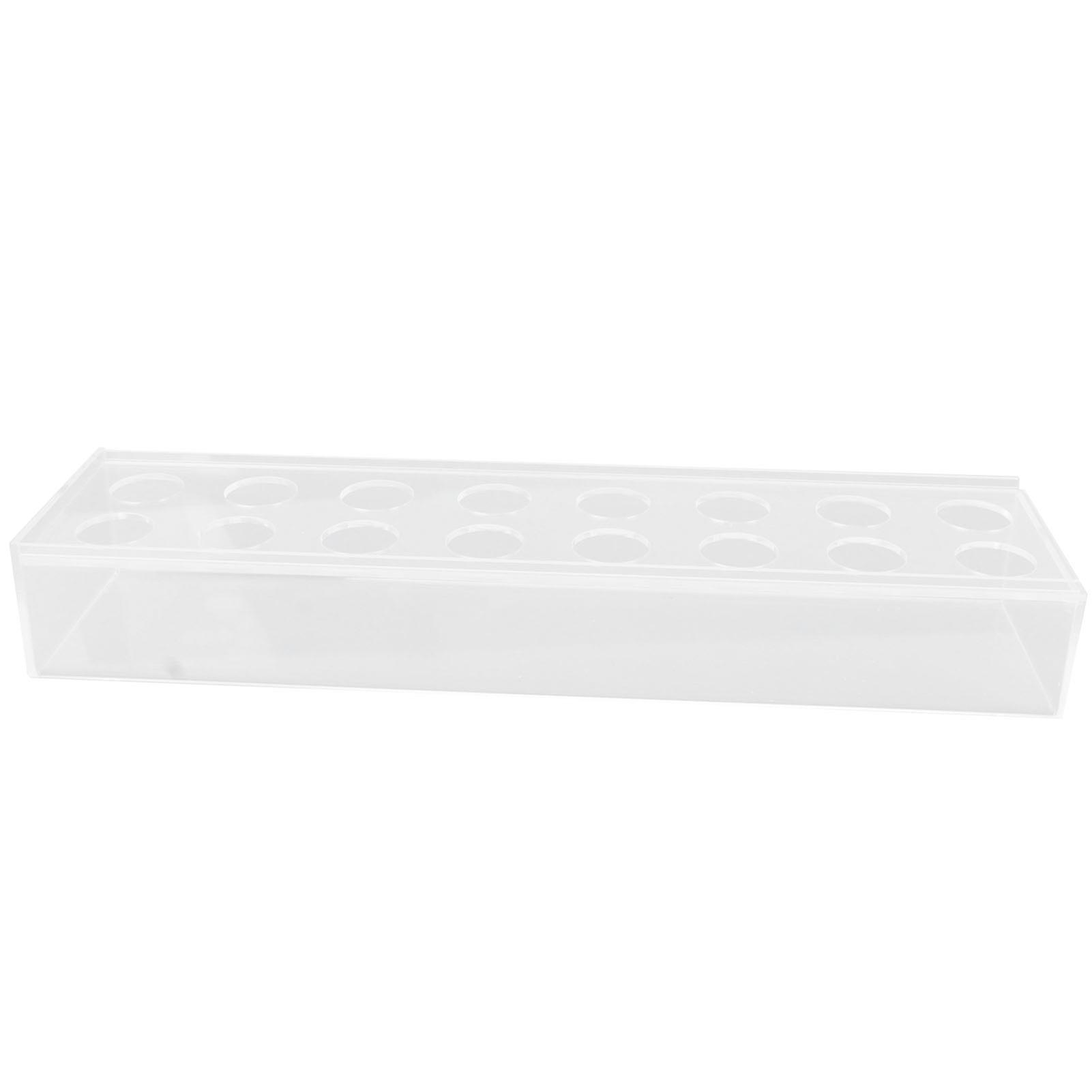 Acrylic Flower Vase Rectangular Long Clear Floral Centerpiece Votive Box Rectangle Holder with String 16 Holes