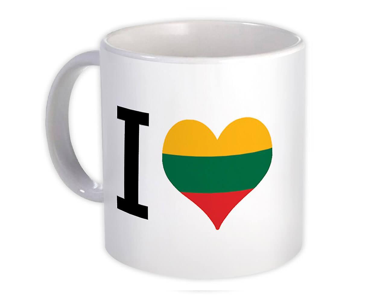 Gift Mug: I Love Lithuania Flag