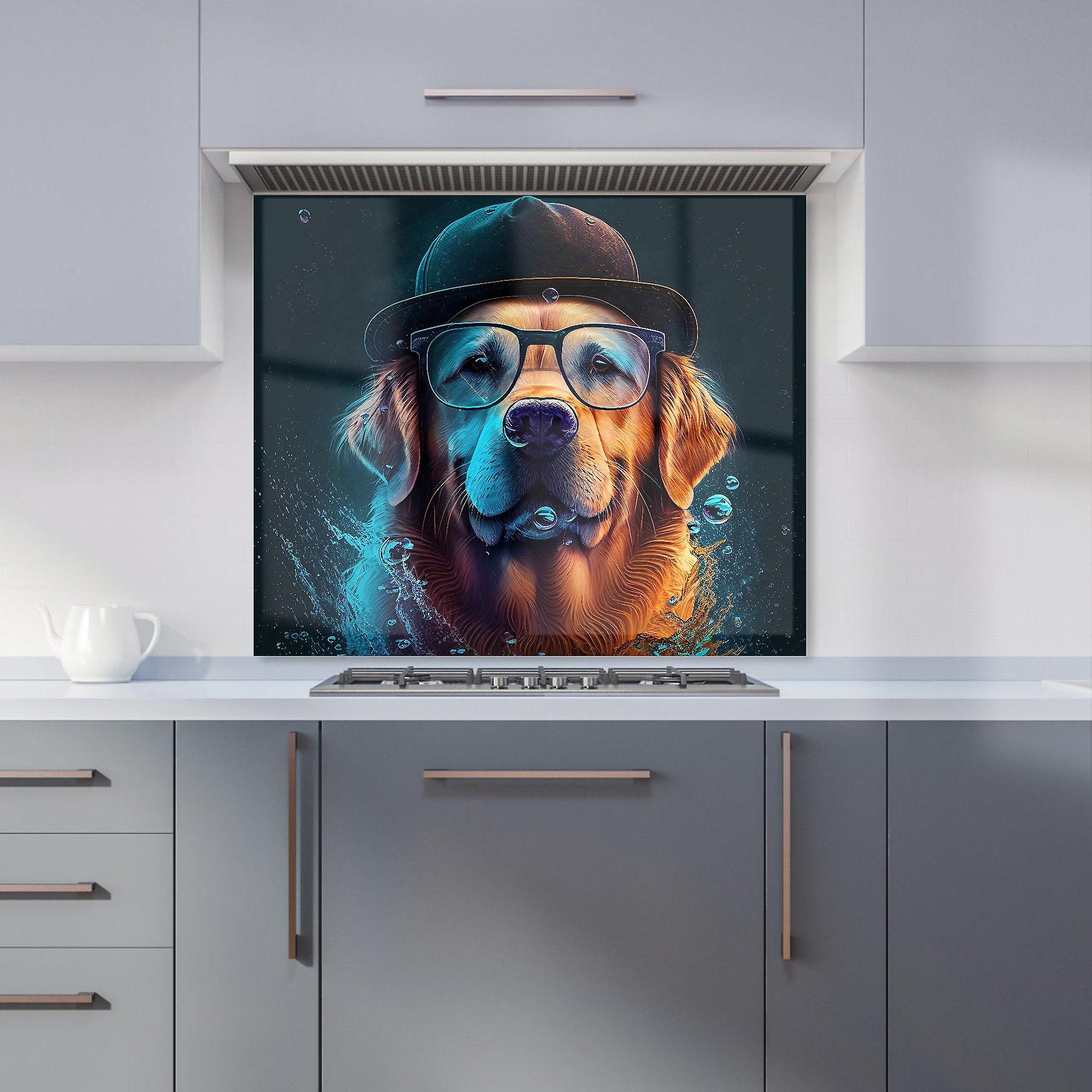 Golden Retriever Dog Kitchen Splashback