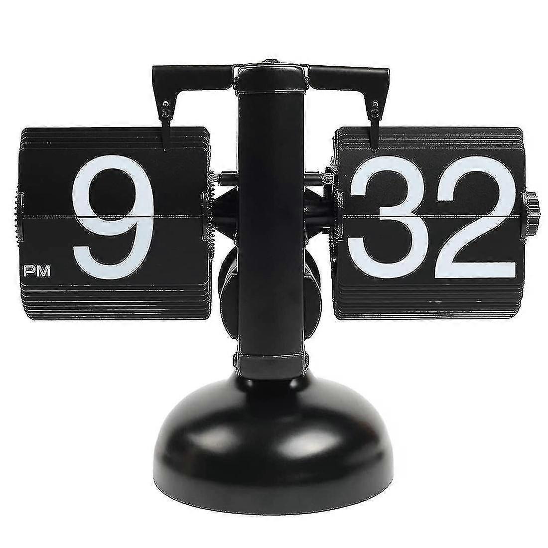 Flip desk clock - mechanical retro style -digital display battery powered - home office school deco