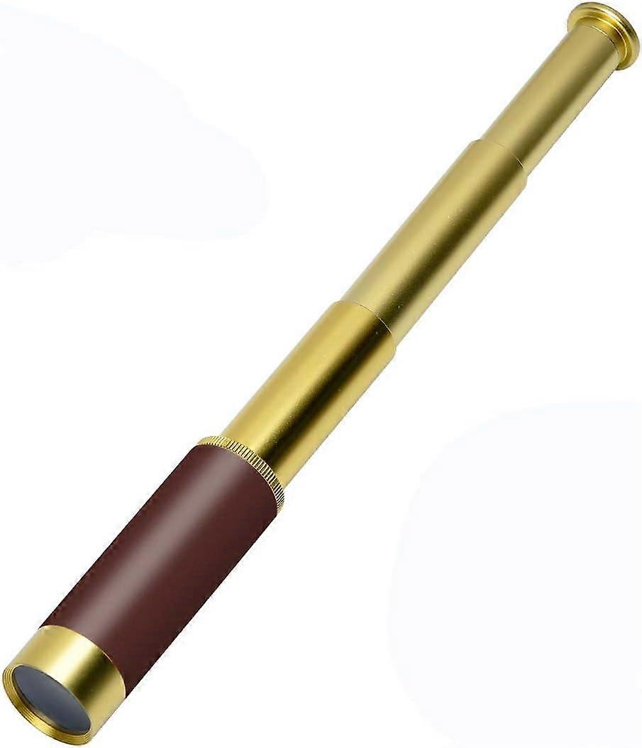 レトロな望遠鏡海賊単眼/真鍮ビンテージスパイグラス単眼/折りたたみ式ポータブルポケット単眼/ 12x30ズーム可能な防水望遠鏡/子供向けアドゥル