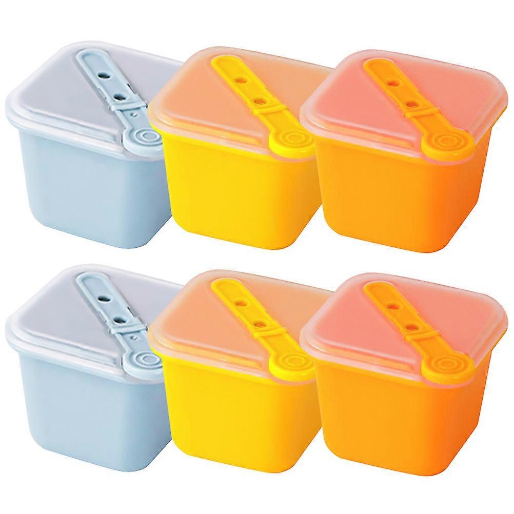 6Pcs Individual Ice Cube Mold Silicone Ice Cube Making Molds with Lid for Drinks Cocktail