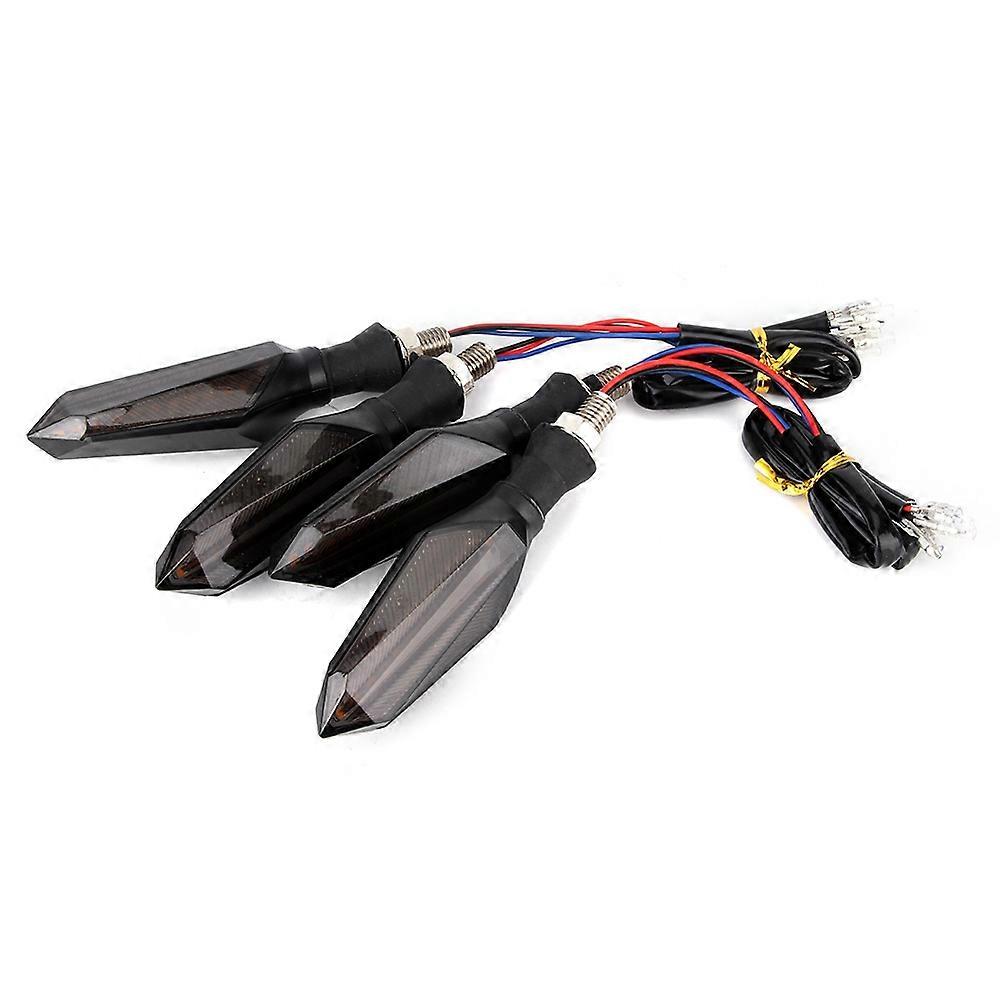 4pcs Two Side Sequential Flow LED Turn Light 12V Indicator Lamp Universal Motorcycle