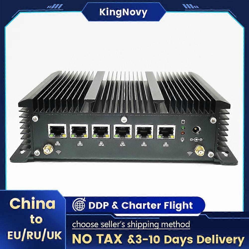 Pfsense Industrial Router 6*2.5gbe I225 Lan Intel I5 8260u I3 8140u  Fanless Mini Pc Aes-ni 4*usb Rs232 Firewall Appliance