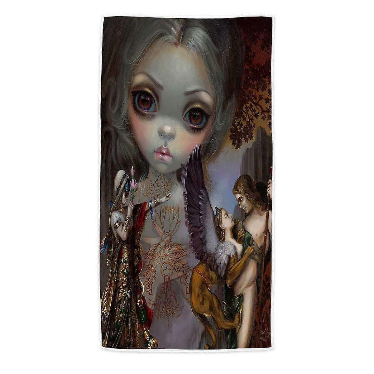 History Art Tableaux Vivants Salome and the Sphinx Microfiber Beach Towel