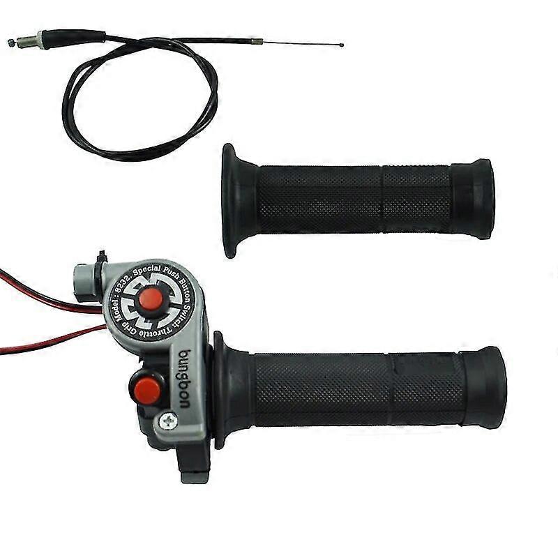 1 Pair 22mm 7/8  Motorcycle Twist Throttle Grip with Cable handlebar Accelerator with Engine On/Off Button for Honda Yamaha