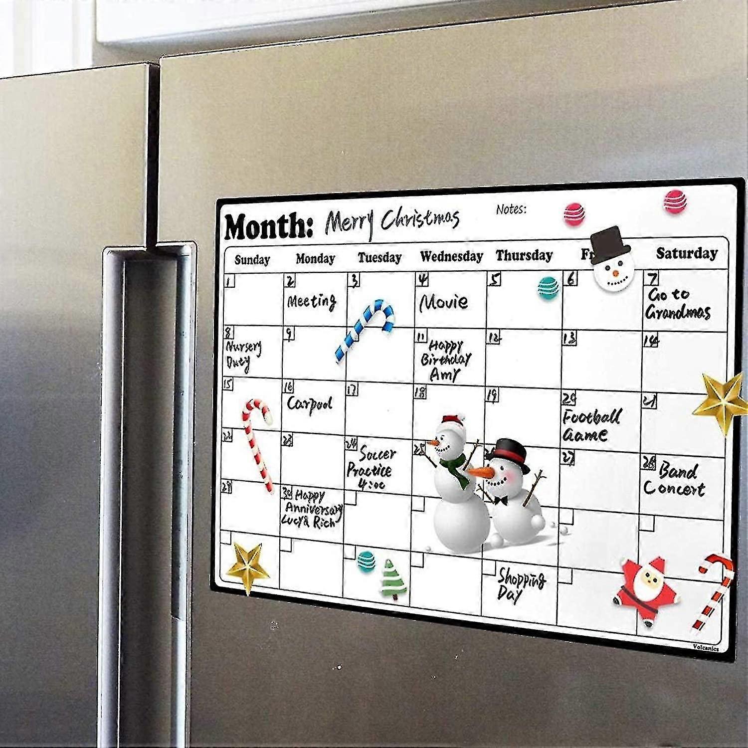 Magnetic Calendar Whiteboard Set - White Board Planner For Kitchen Tw