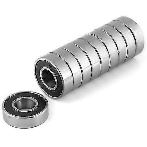 10 Pack Multi-Purpose Ball Bearings with Rubber Seal, Deep Groove