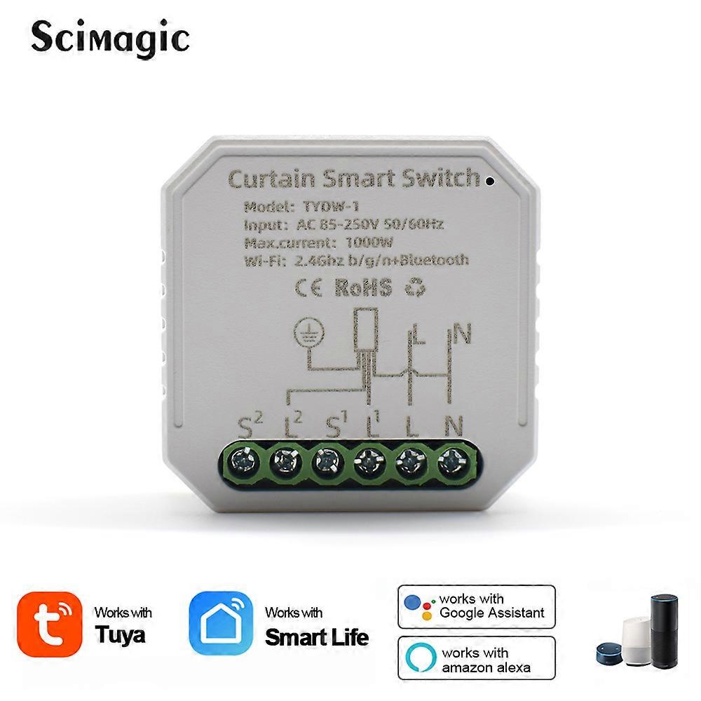 Tuya AC 85-250V 220V Mini Smart Switch WiFi Wireless Home DIY Curtain Control Switches Support Alice Alexa Google Assistant
