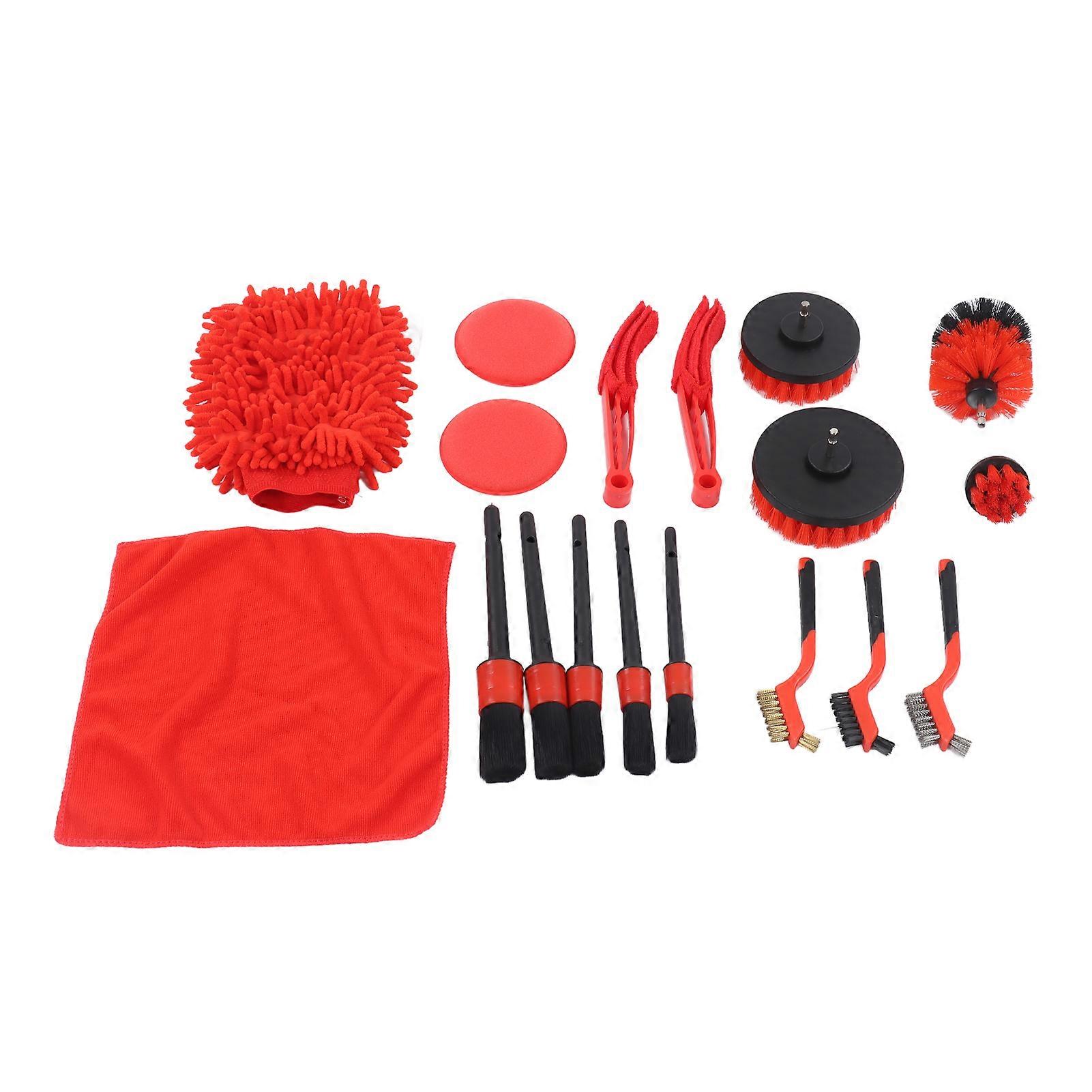 Autoreinigungswerkzeug-Set mit Detaillierungsbürste für Räder Armaturenbrett Innenraum Außenluftdüsen YEMAA