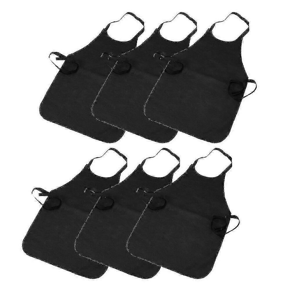 20pcs Disposable Non-woven Apron Working Cooking Aprons Sleeveless Clothes Protective Gown (random Color)