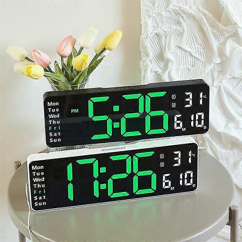 Digital Wall Clock Remote Control Temp Date Week Display Timer Countdown Table Clock Wall Dual Ala