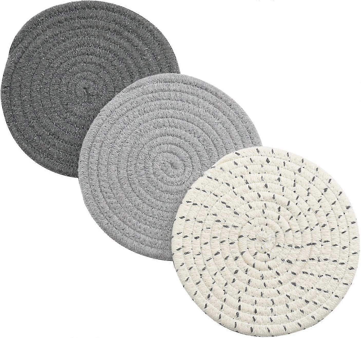 Potholders Set Trivets Set 100% Pure Cotton Thread Weave Hot Pot Holders Set