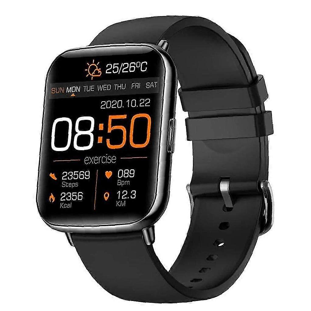 Waterproof Connected Watch Call Phone Watch with a large screen Compatible with iPhone Android Quality and quantity assured(black)