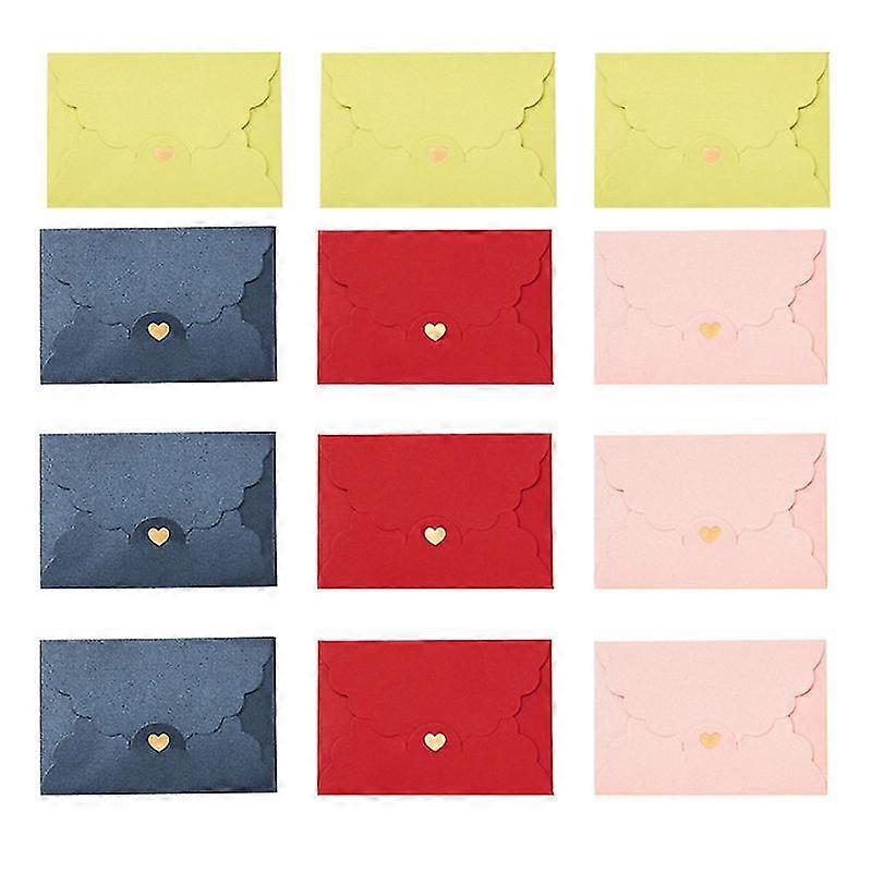 12pcs mini envelopes paper envelopes member packing envelopes (mixed style)
