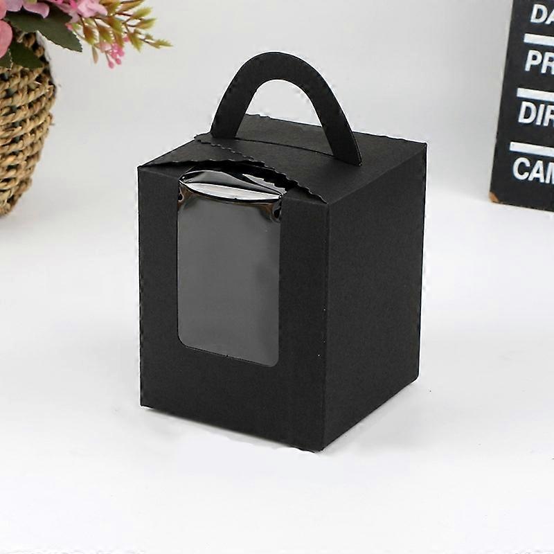 30 PCS Cup Cake Box Pastry Box Black Black 