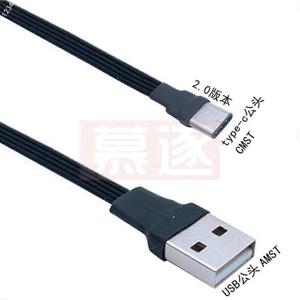 Ultra-thin elbow type-c data cable wire USB20 double elbow charger Po short-term portable and universal 5CM-100CM