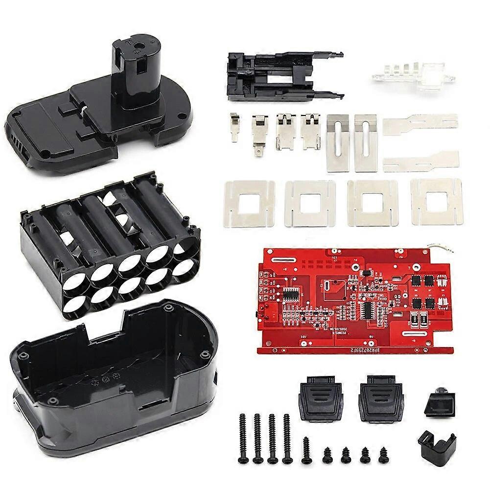 P108 Li-Ion batteri plast tilfelle + Beskyttelse kretskort Kit 10 Kjerne for RYOBI 18V P103 P118 BPL-1815 1820G ONE +