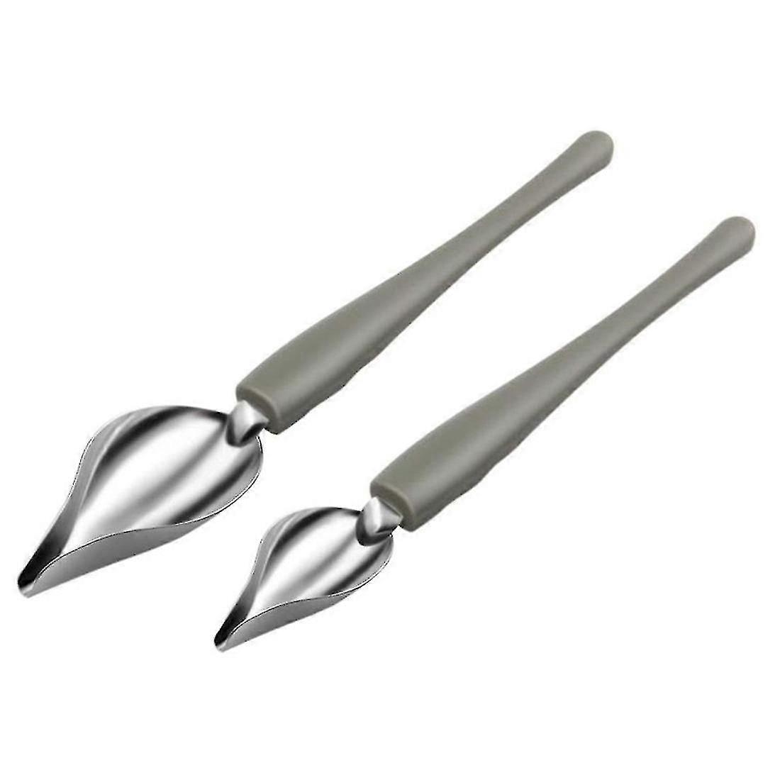 Culinary Drawing Decorating Spoon Set, 2 Pcs Drizzle Spoons,decorating Pencil Spoon