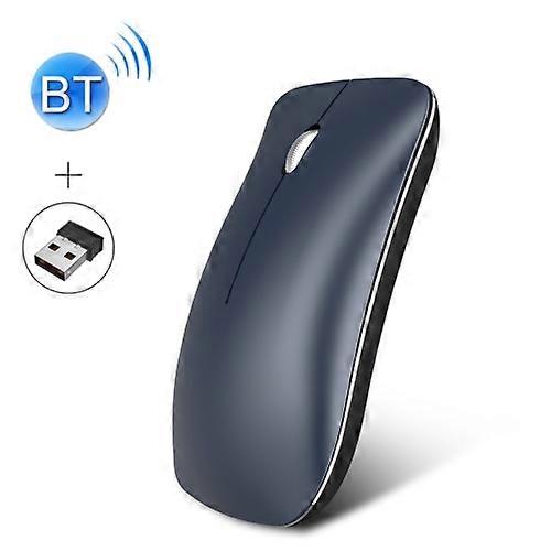 HXSJ T23 Bluetooth 5.0 + Bluetooth 3.0 + 2.4GHz Wireless Three Modes 4-Keys 1600 DPI Adjustable Ergonomics Optical Mouse