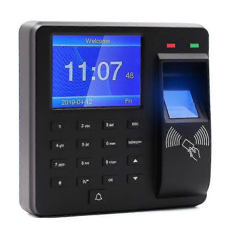 Access Control Time Attendance Machine Fingerprint/password/id Card Recognition Time Clock With 2.4 Inch Display Screen Employee Checking-in Recorder