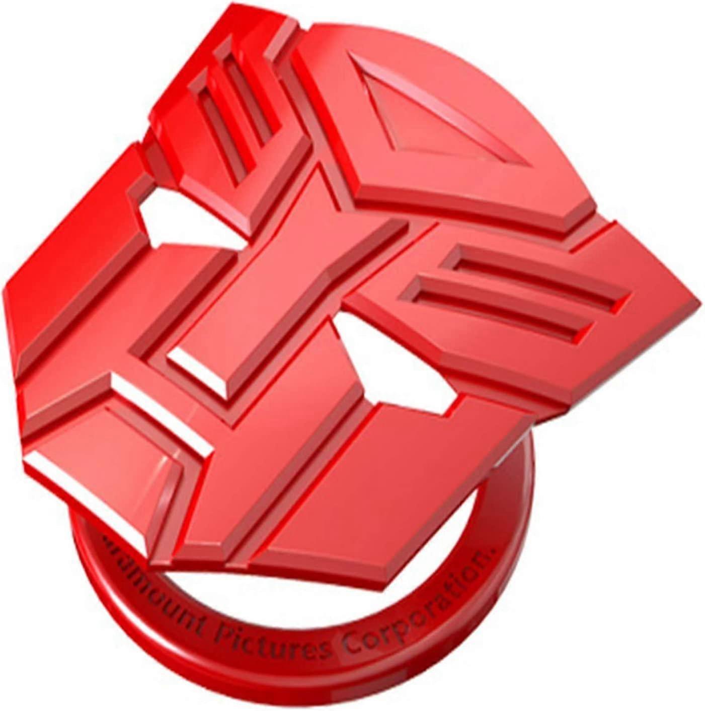 Car Transformers One-button Start Button Protective Cover Interior Modification Ignition Device Switch Metal Decorative Stickers (autobot-red)