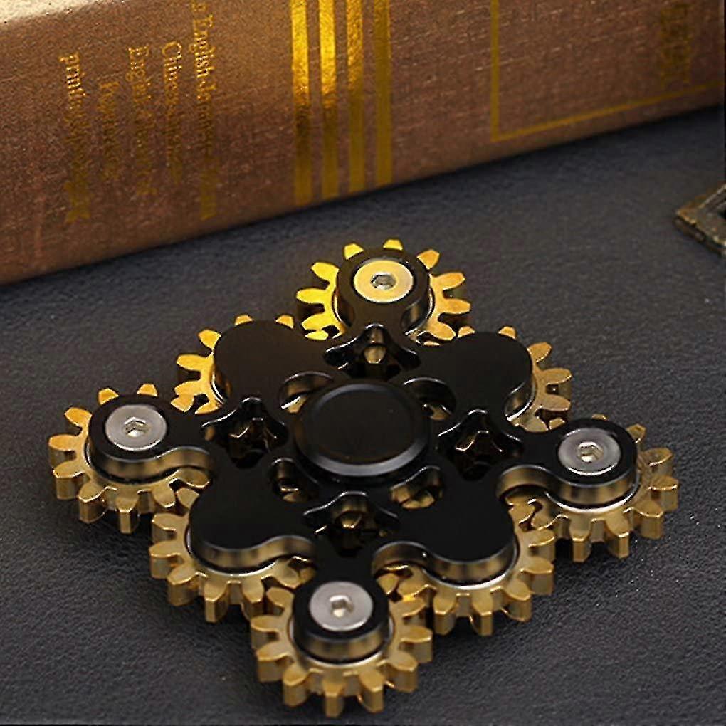 Fidget Spinner Gears Linkage Fidget Gyro Toy Metal Diy Hand Spinner Spins Long T