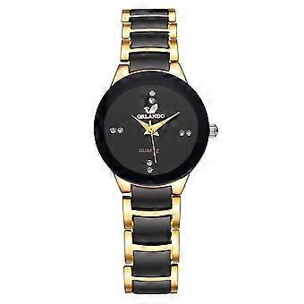 Lusso cinturino in acciaio inossidabile orologio signore display elettronico orologio gioielli