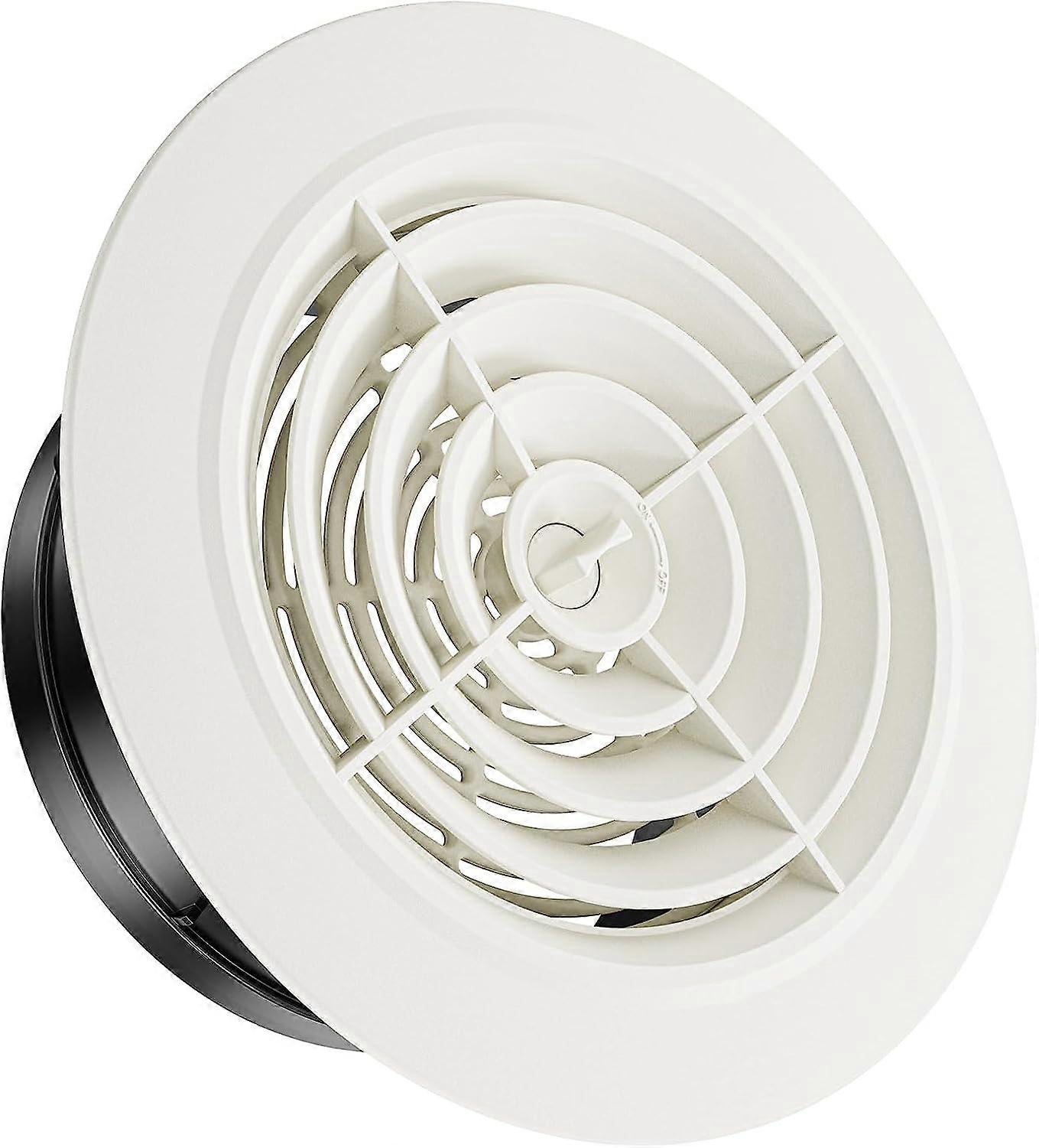 Round Air Vent ABS Louver, White