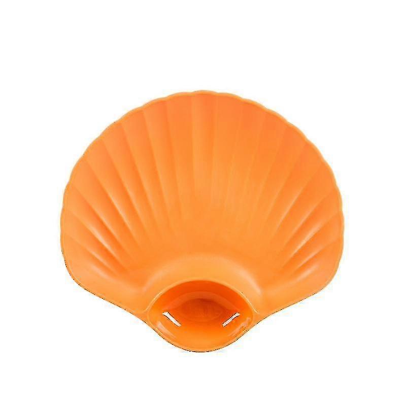 Shell Shaped Plastic Dried Fruit Plate1pcsorange
