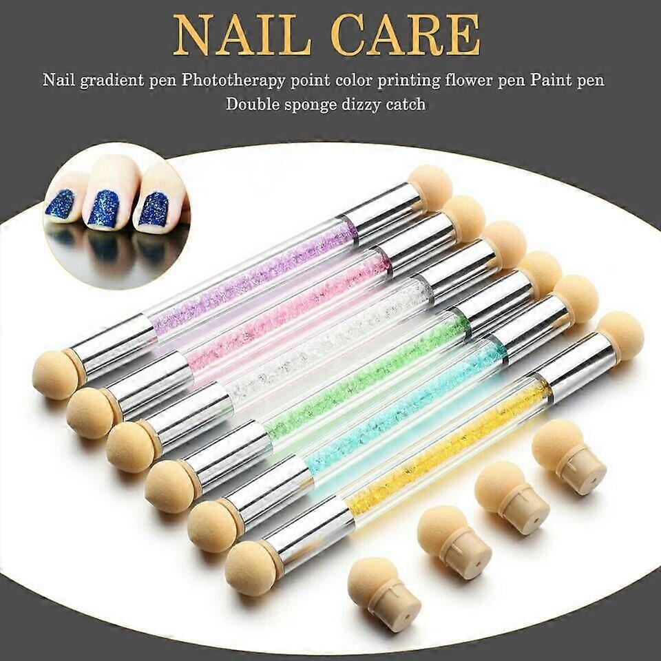 6pcs Nail Art Sponge Glitter Powder Picking