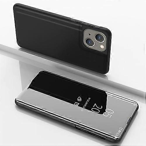 Compatible with Iphone 15 Plated Mirror Horizontal Flip Leather Mobile Phone Case With Holder