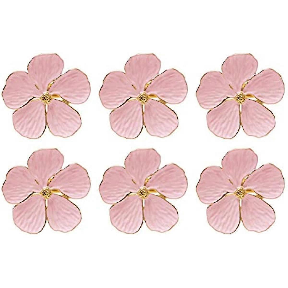 6pcs Plum Blossom Napkin Buckle Bloom Napkin Flower Types Decoration Napkin R6b4 Tab Parties For Hotel Dining Feast