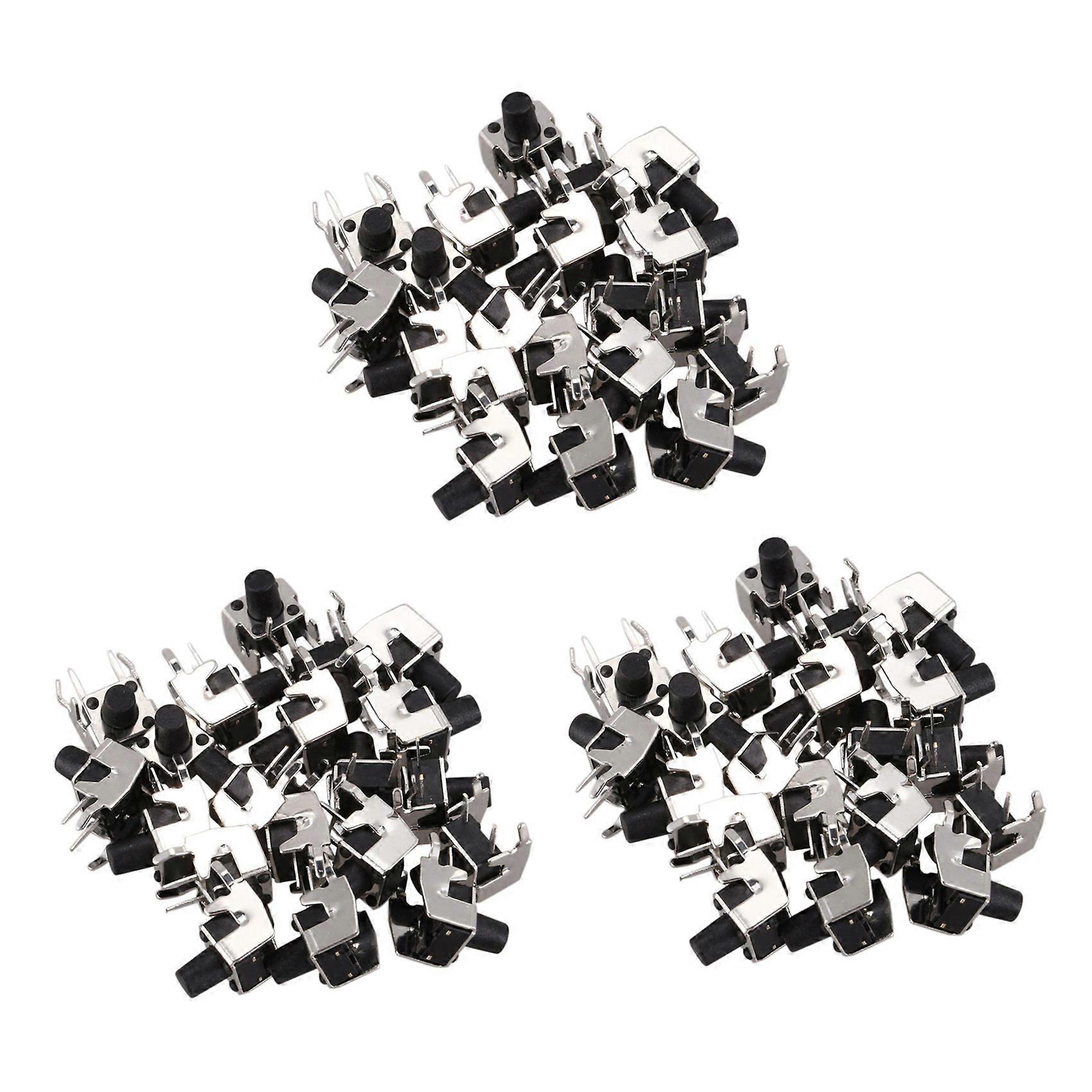 60 Pcs Momentary Right Angle Tactile Tact Push Button Switch 6 x 6mm x 8mm