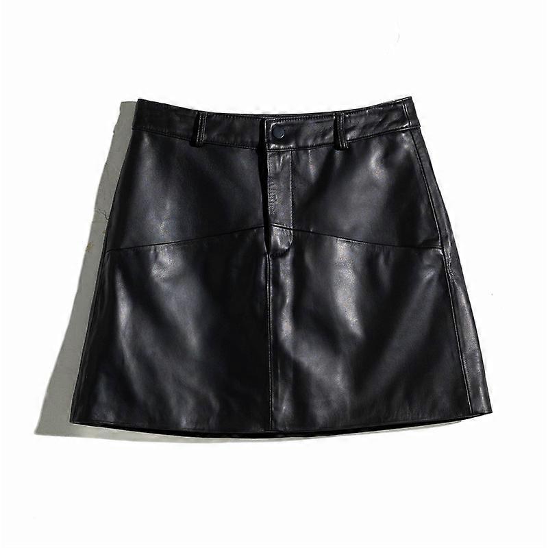 Kadın Hakiki Deri Mini Kalem Etek