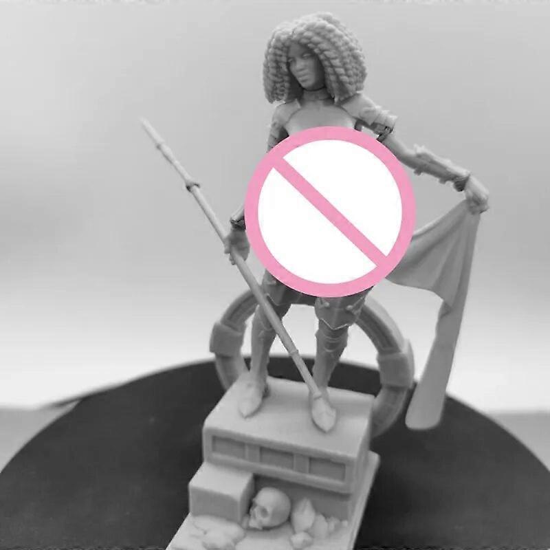 Femme soldat noir résine Figure 1/24 échelle 75mm hauteur assembler modèle Kit non assemblé Dioramas non peints Statuettes jouet