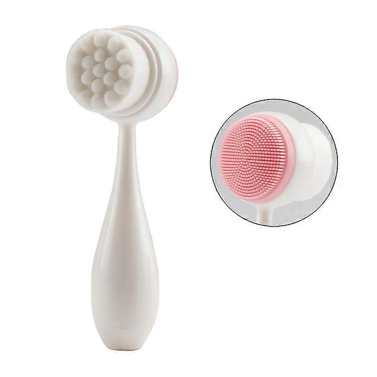 Facial Cleansing Brush 2 In 1 Silicone Face Scrubber Anti-aging Cleanser Face Multi-color optional